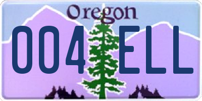 OR license plate 004ELL