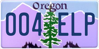 OR license plate 004ELP