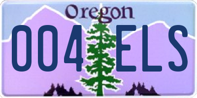 OR license plate 004ELS