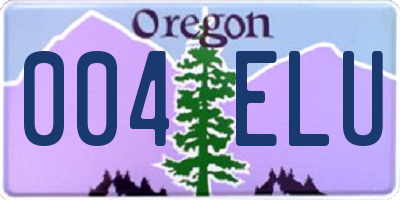 OR license plate 004ELU