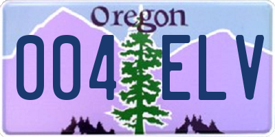 OR license plate 004ELV