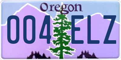 OR license plate 004ELZ