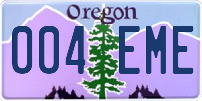 OR license plate 004EME