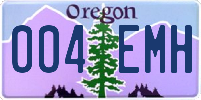 OR license plate 004EMH