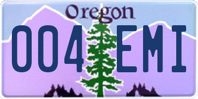 OR license plate 004EMI