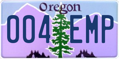 OR license plate 004EMP
