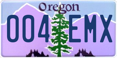 OR license plate 004EMX