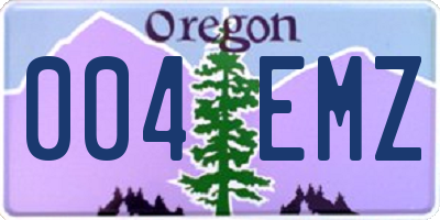 OR license plate 004EMZ