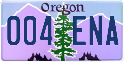 OR license plate 004ENA