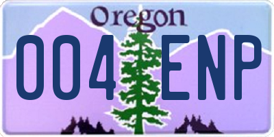 OR license plate 004ENP