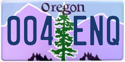 OR license plate 004ENQ