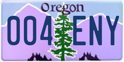 OR license plate 004ENY