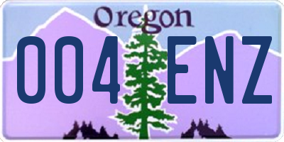 OR license plate 004ENZ
