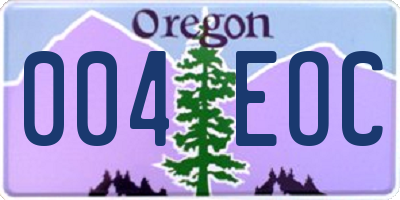 OR license plate 004EOC