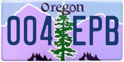 OR license plate 004EPB