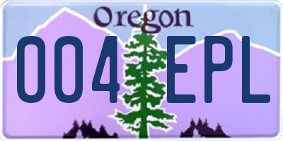 OR license plate 004EPL