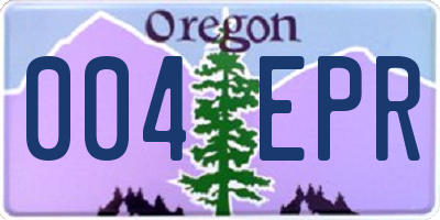 OR license plate 004EPR