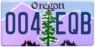 OR license plate 004EQB