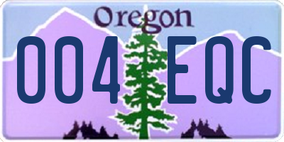 OR license plate 004EQC