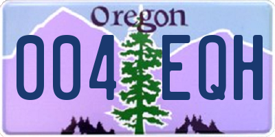 OR license plate 004EQH