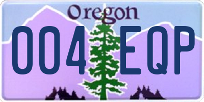OR license plate 004EQP
