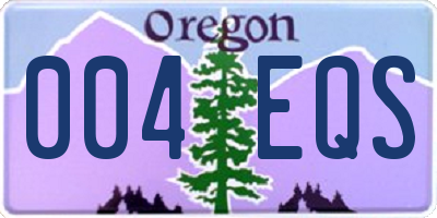 OR license plate 004EQS