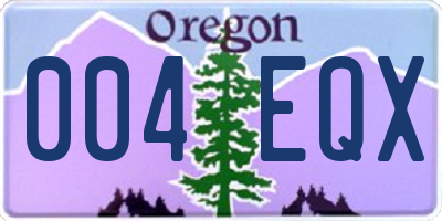 OR license plate 004EQX