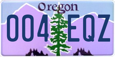 OR license plate 004EQZ
