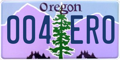 OR license plate 004ERO