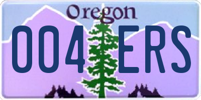 OR license plate 004ERS