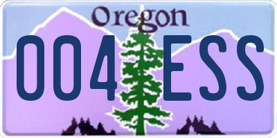 OR license plate 004ESS