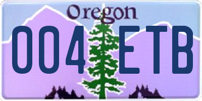 OR license plate 004ETB