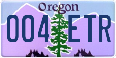 OR license plate 004ETR