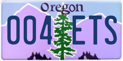 OR license plate 004ETS