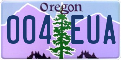 OR license plate 004EUA