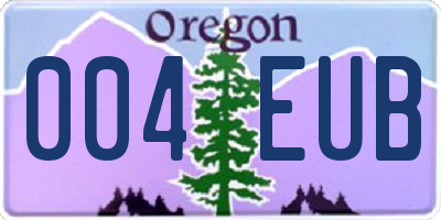 OR license plate 004EUB