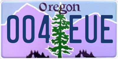 OR license plate 004EUE