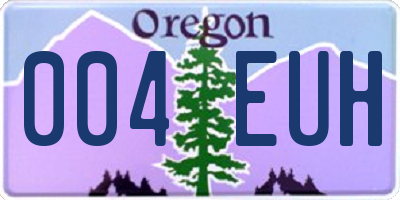 OR license plate 004EUH