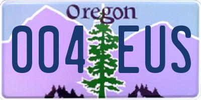 OR license plate 004EUS