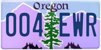 OR license plate 004EWR
