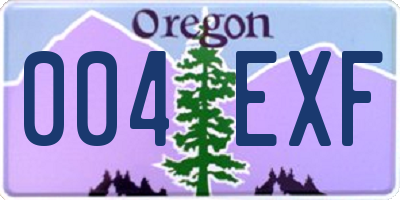 OR license plate 004EXF