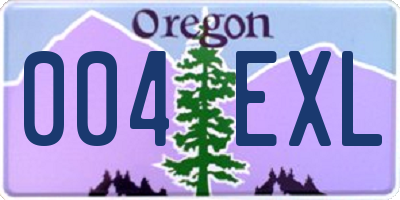 OR license plate 004EXL