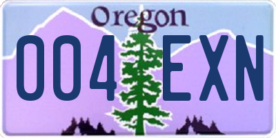 OR license plate 004EXN