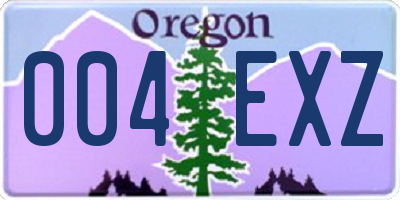 OR license plate 004EXZ