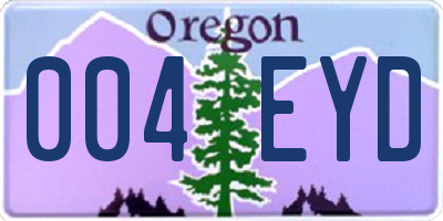 OR license plate 004EYD