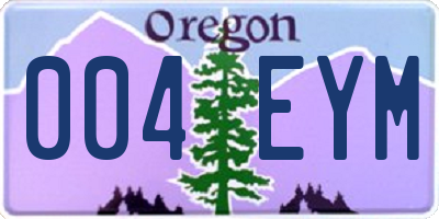 OR license plate 004EYM
