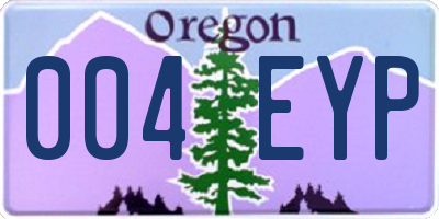 OR license plate 004EYP
