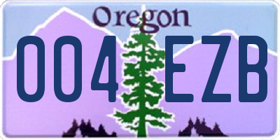 OR license plate 004EZB