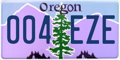 OR license plate 004EZE