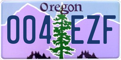 OR license plate 004EZF